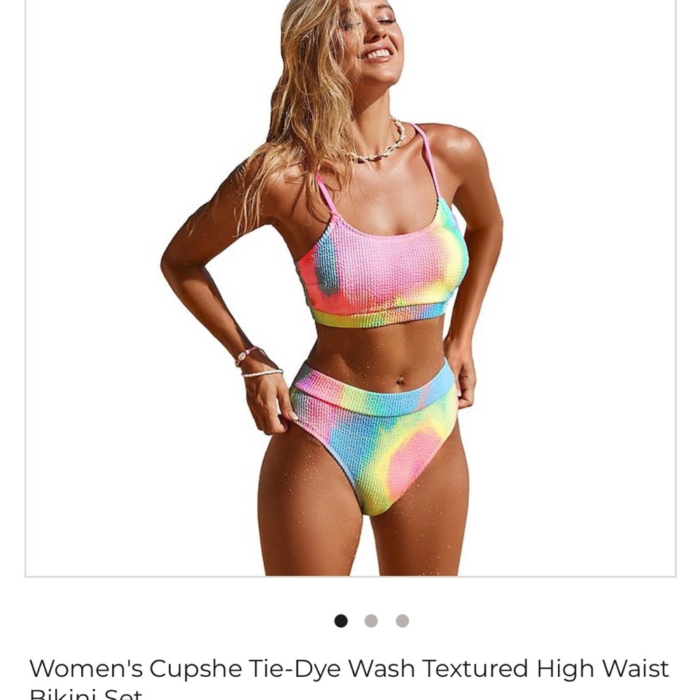 Cupshe Colorful Tie-Dye Bikini Set